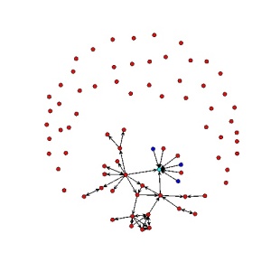 Sociogram, with only few connections. March 11, 2011