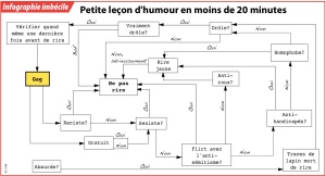 Screenshot of the Infographie Imbécile in N. 46 issue of Vigousse, with a link to its textual PDF