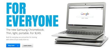 Samsung Chromebook retrieved from the Google chrome site, 7.11.13.