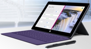 Surface Pro 2 with type cover and digital pen.
