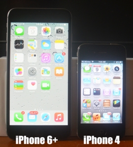 IPhone 6+ and iPhone 4.